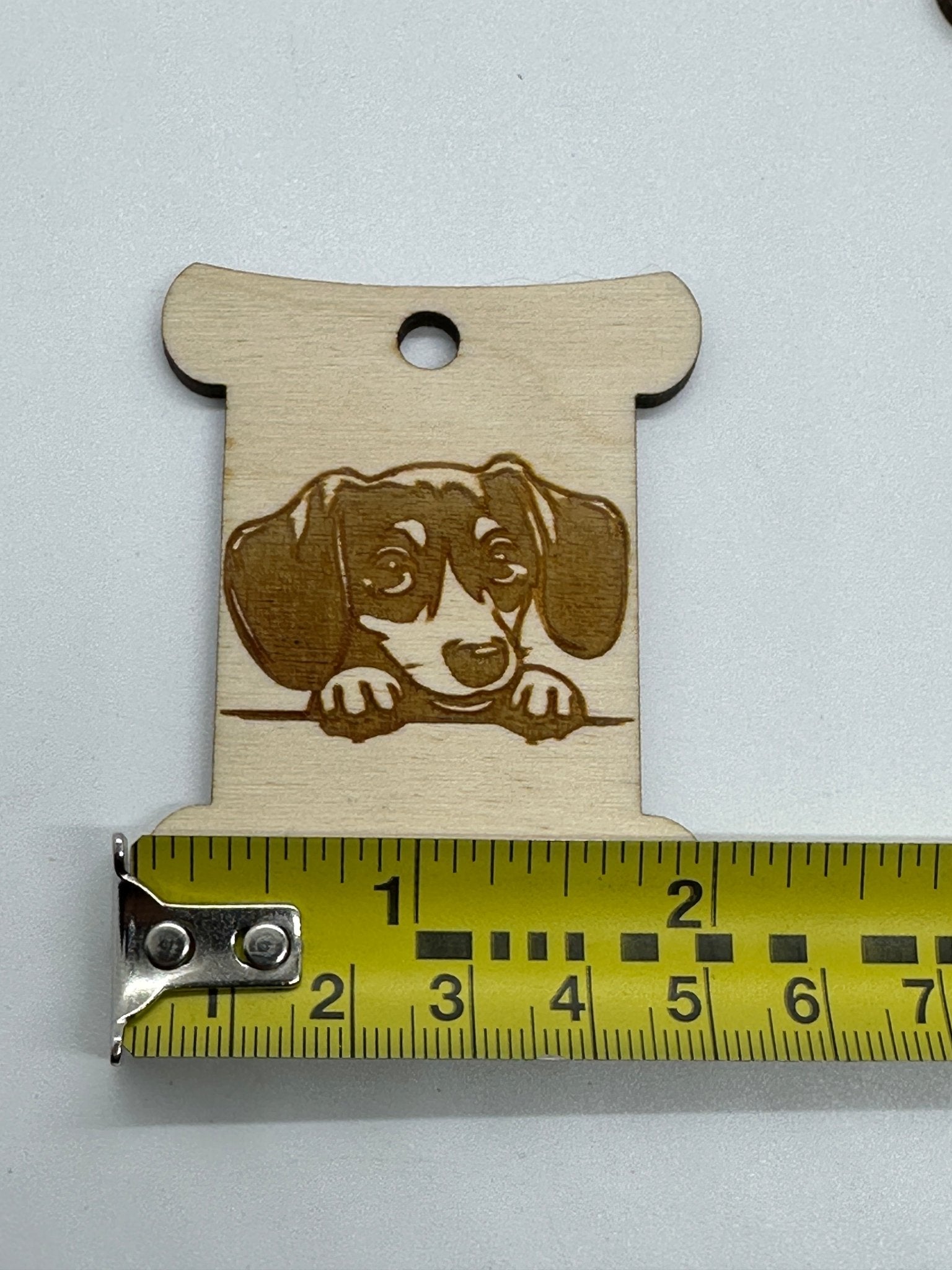 Assorted Dog Wooden Bobbin - Thread Organizer - Obscurious Creations