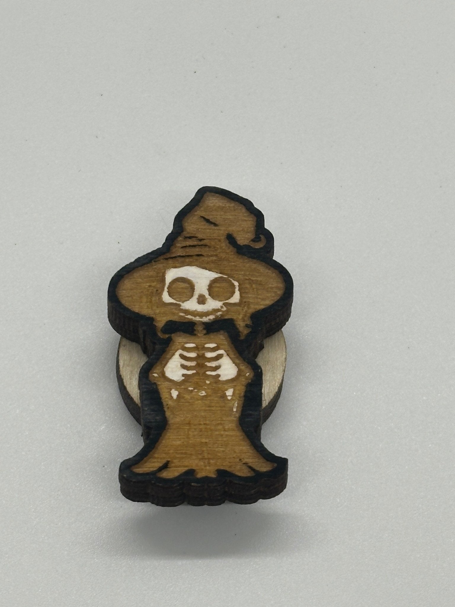 Skeleton Girl Needle Minder - Embroidery | Cross Stitch | Needlepoint | Sewing - Obscurious Creations