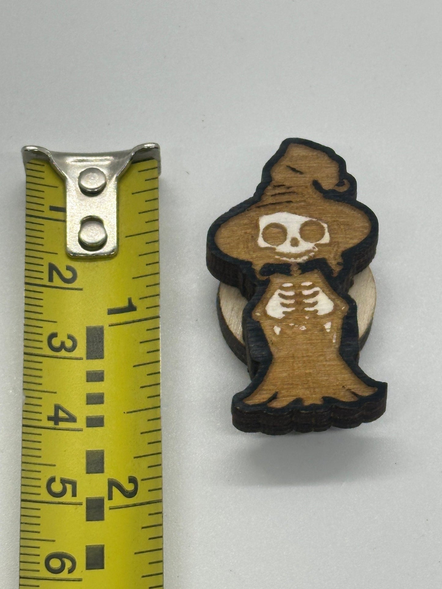 Skeleton Girl Needle Minder - Embroidery | Cross Stitch | Needlepoint | Sewing - Obscurious Creations