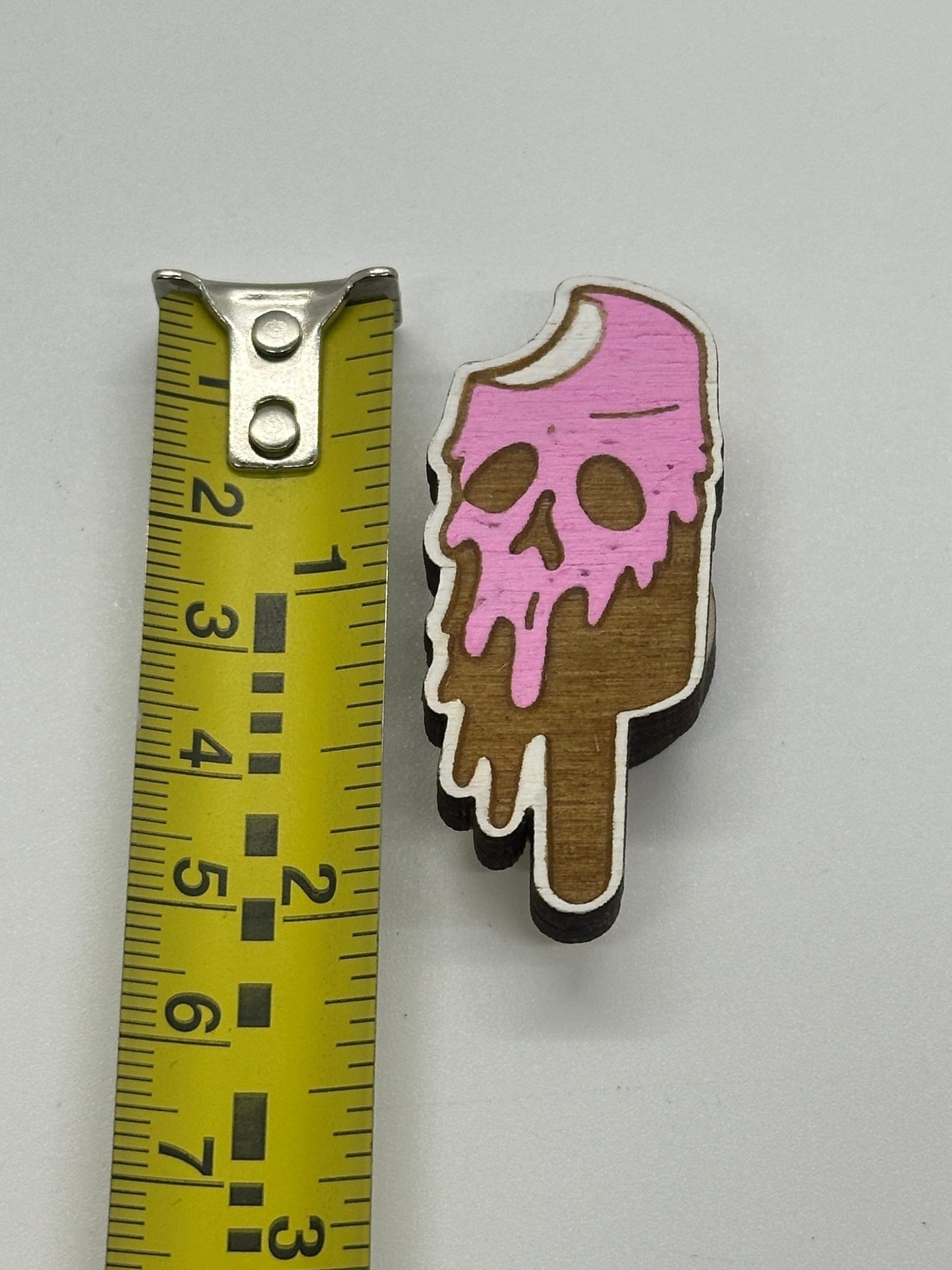 Skeleton Ice Cream Bar Needle Minder - Embroidery | Cross Stitch | Needlepoint | Sewing - Obscurious Creations