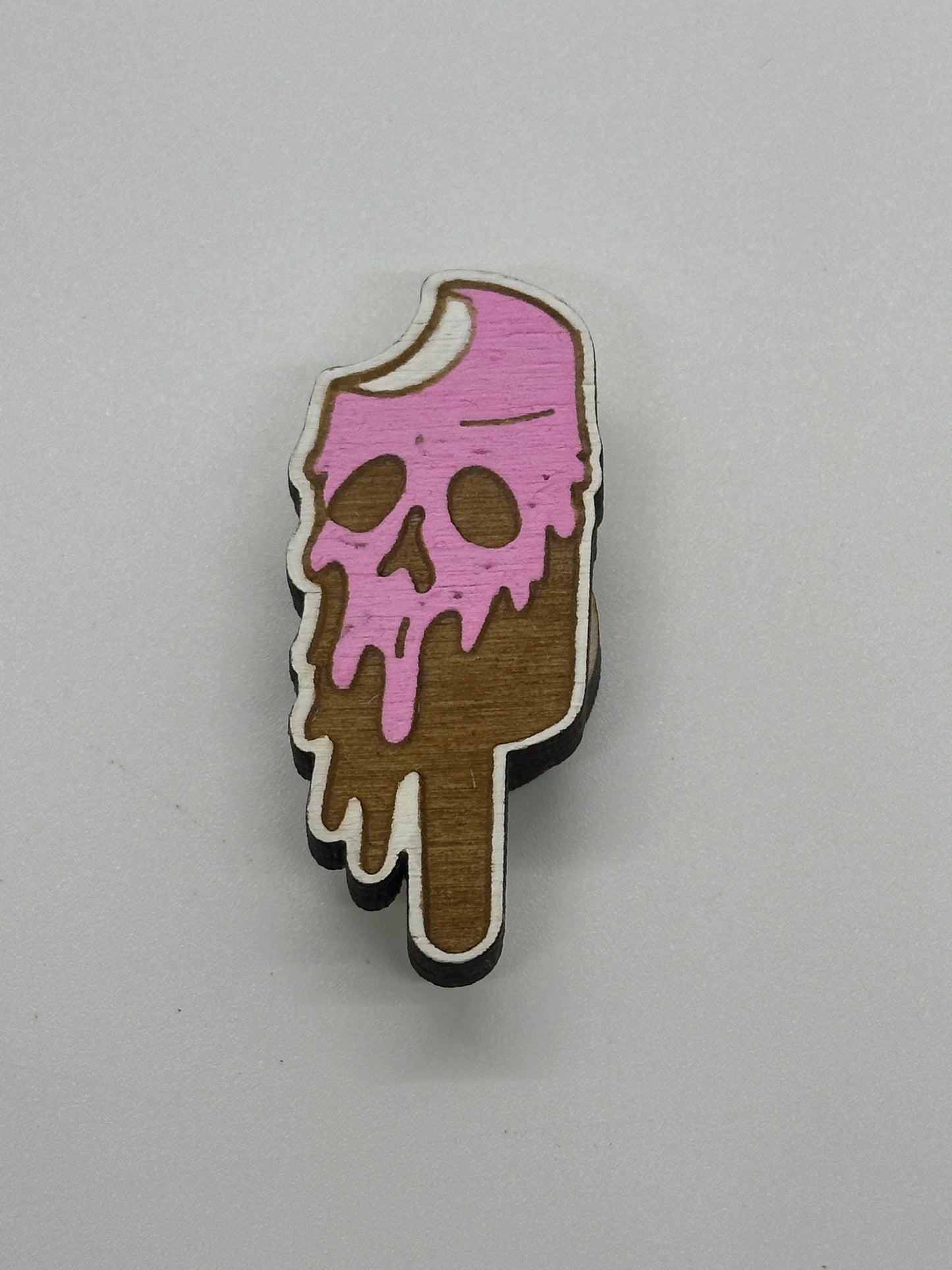 Skeleton Ice Cream Bar Needle Minder - Embroidery | Cross Stitch | Needlepoint | Sewing